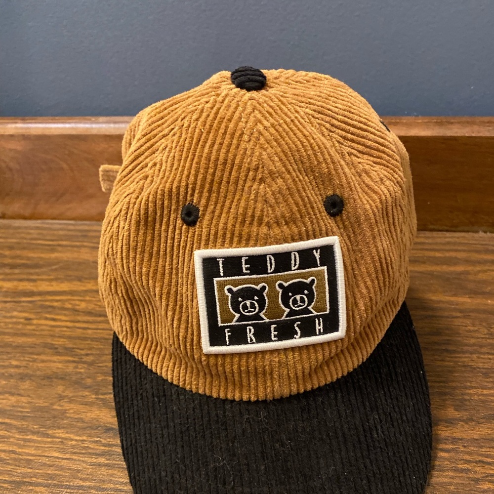 Limited Edition Original Brown and Black Corduroy TWO TEDS Strapback Cap Hat